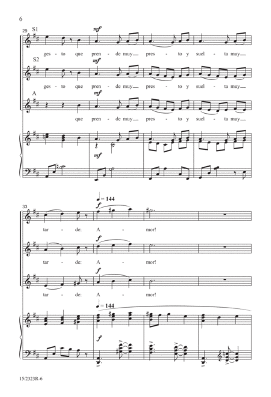 No puedo apartarme (I can't give up) SSA scores gallery preview page 6