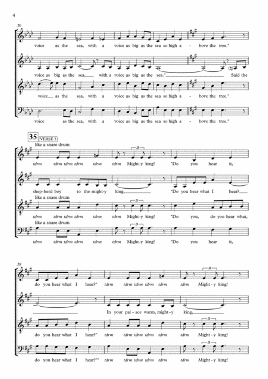 Do You Hear What I Hear Do You Hear What I Hear 4-Part scores gallery preview page 4