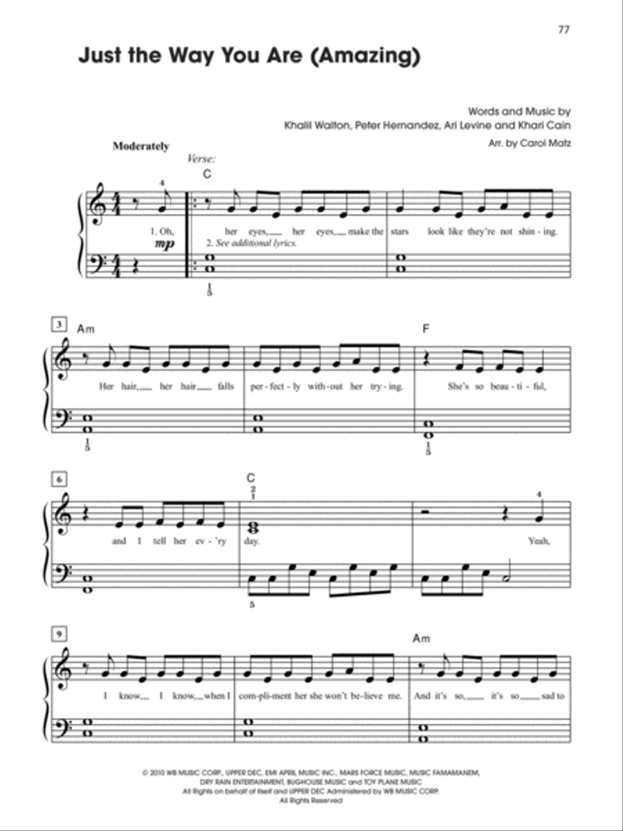 Pop & Movie Hits A to Z Easy Piano scores gallery preview page 11
