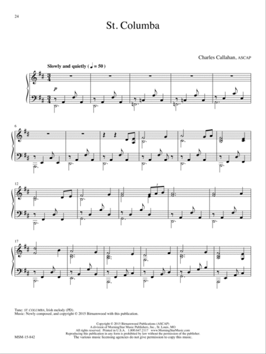 St. Columba Piano Solo scores gallery preview page 1