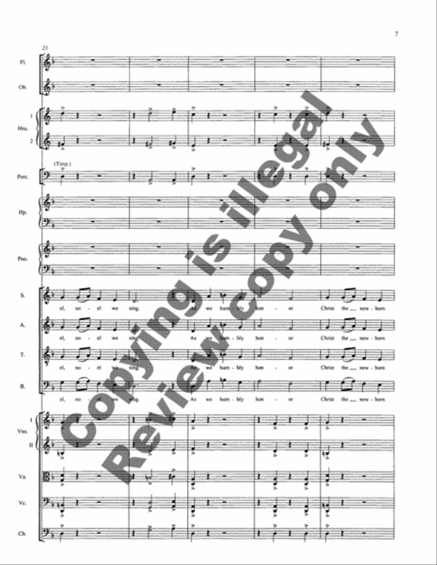 Christmas Comes Anew (Noel Nouvelet) (SATB Full Score) 4-Part scores gallery preview page 7