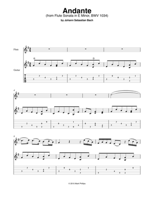 "Andante" from Flute Sonata in E Minor, BWV 1034