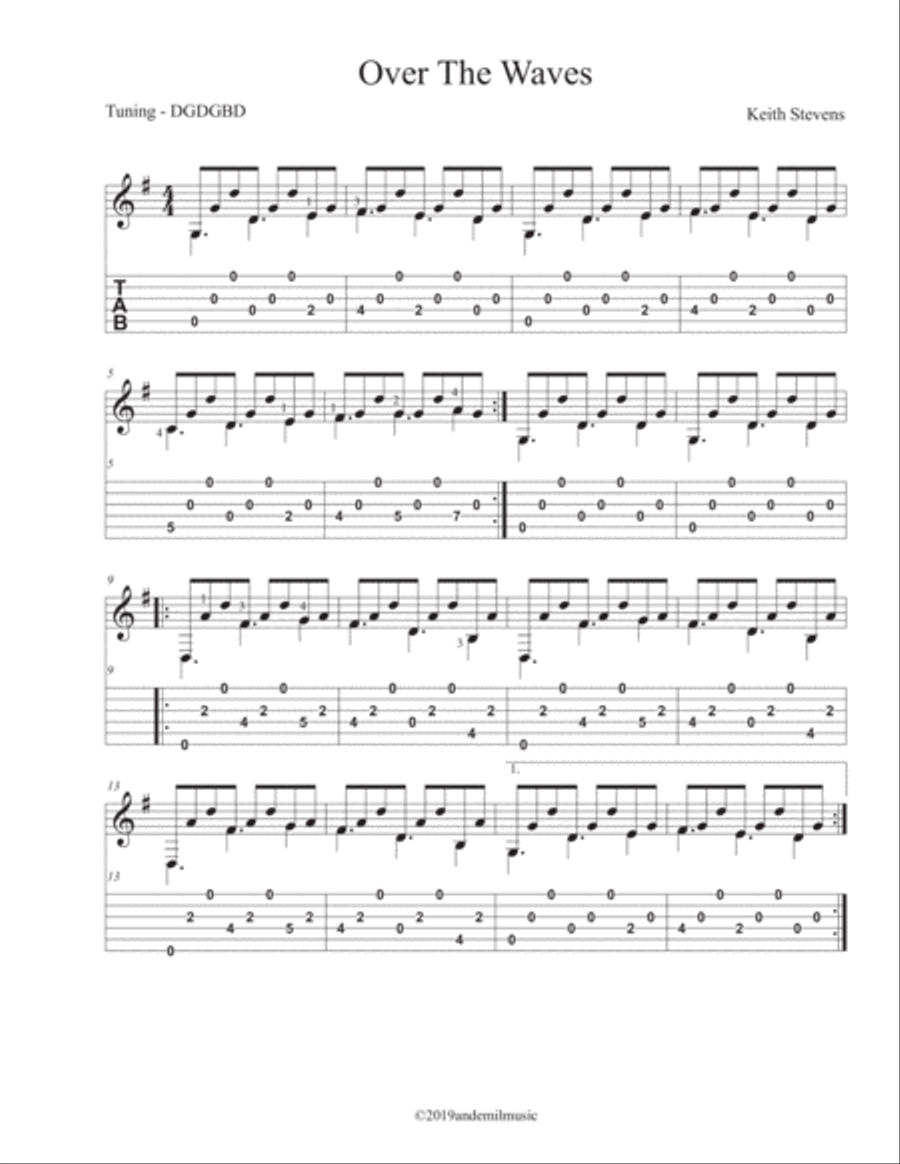 Two Easy Pieces in Open G Tuning Acoustic Guitar scores gallery preview page 3