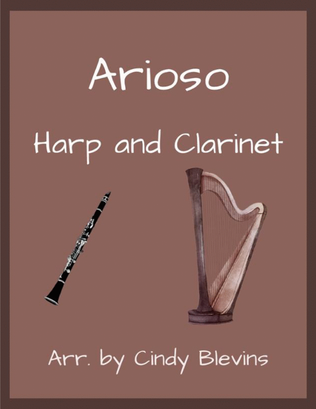 Book cover for Arioso, for Harp and Clarinet