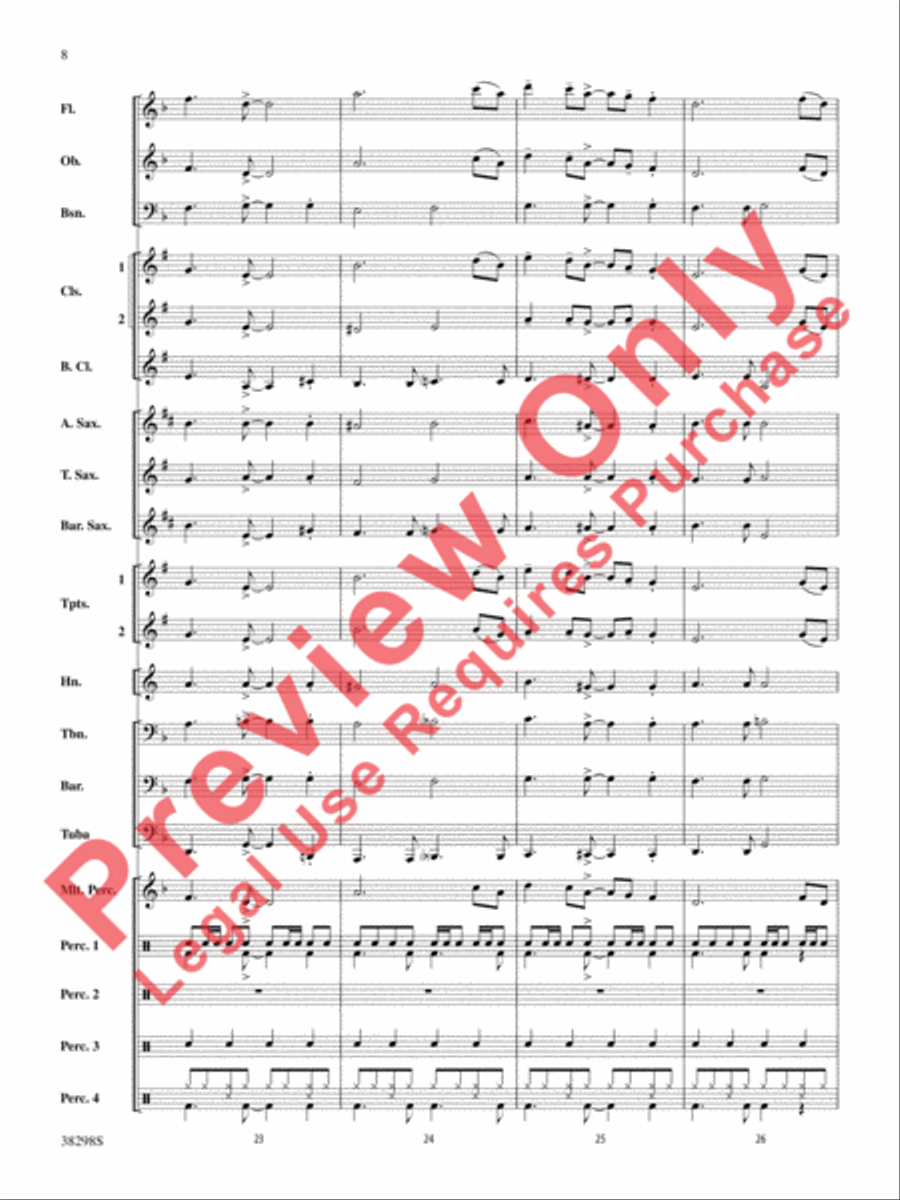Wade in the Water Concert Band scores gallery preview page 8
