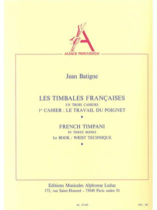 Book cover for Les Timbales Francaises Vol.1 (percussion Solo)