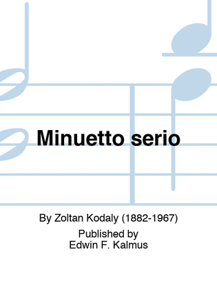 Book cover for Minuetto serio