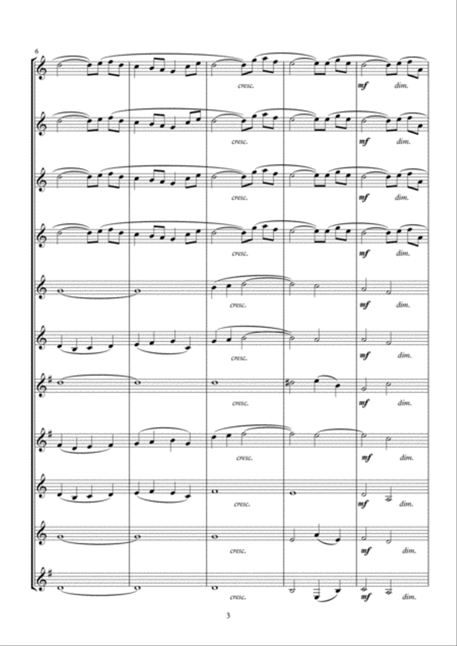 Panis Angelicus arr. clarinet choir Clarinet Choir scores gallery preview page 3