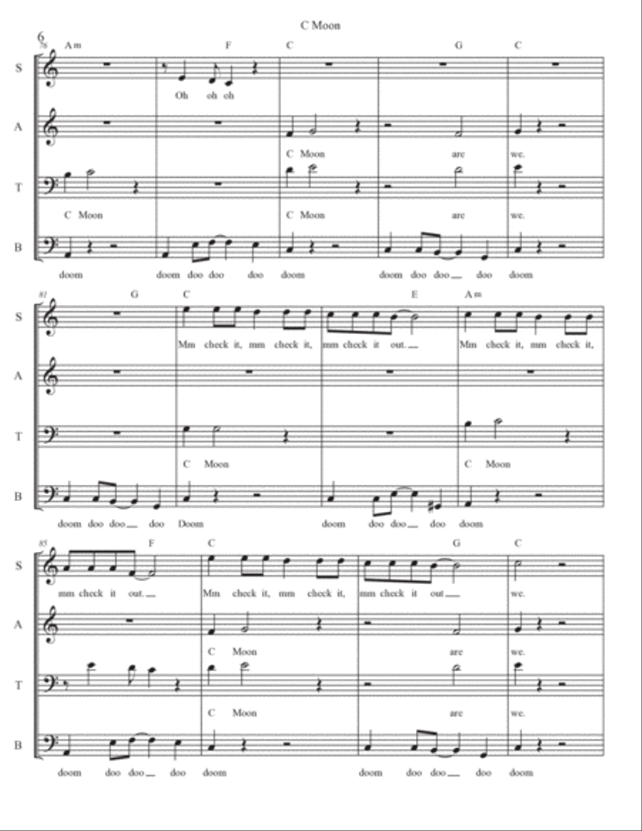 C Moon 4-Part scores gallery preview page 6