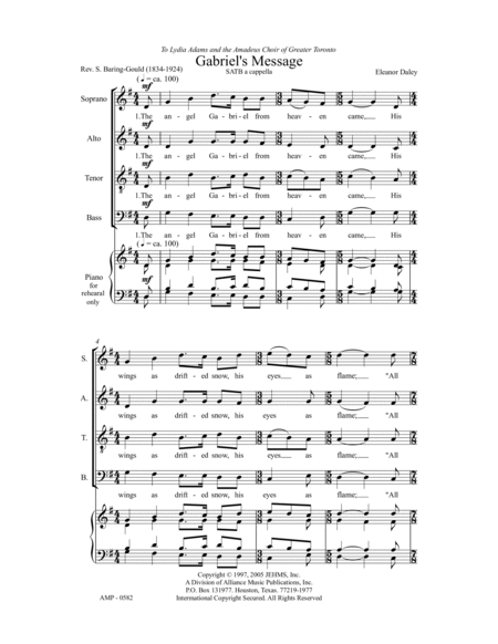 Gabriel's Message by Eleanor Daley Choir - Sheet Music