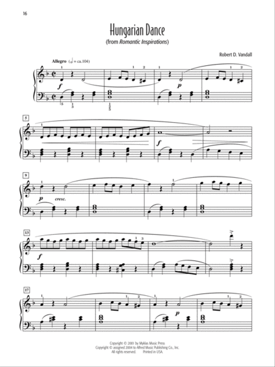 Robert D. Vandall's Favorite Solos, Book 2 Piano Solo scores gallery preview page 3