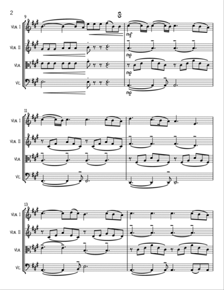 Perfect String Quartet scores gallery preview page 2