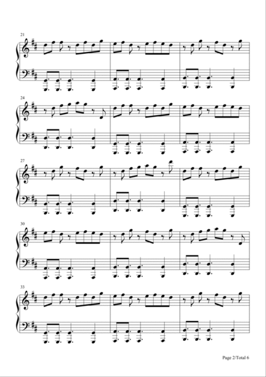 Alone Alone Piano Solo scores gallery preview page 2