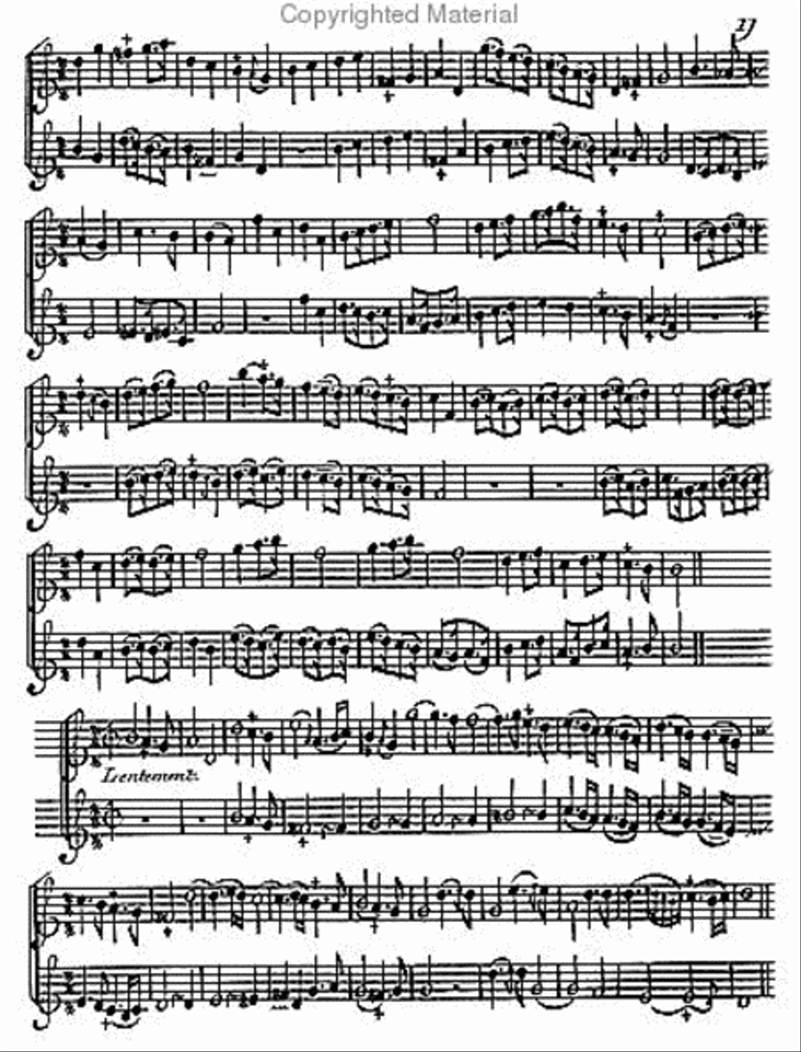 Sonatas for two flutes without bass - Opus 8 Flute Duet scores gallery preview page 3
