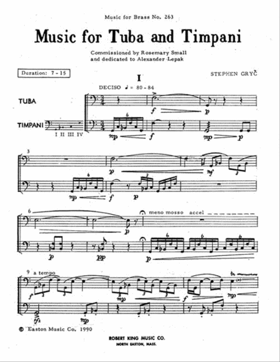 Music For Tuba & Timpani (tuba & Percussion) Tuba scores gallery preview page 3