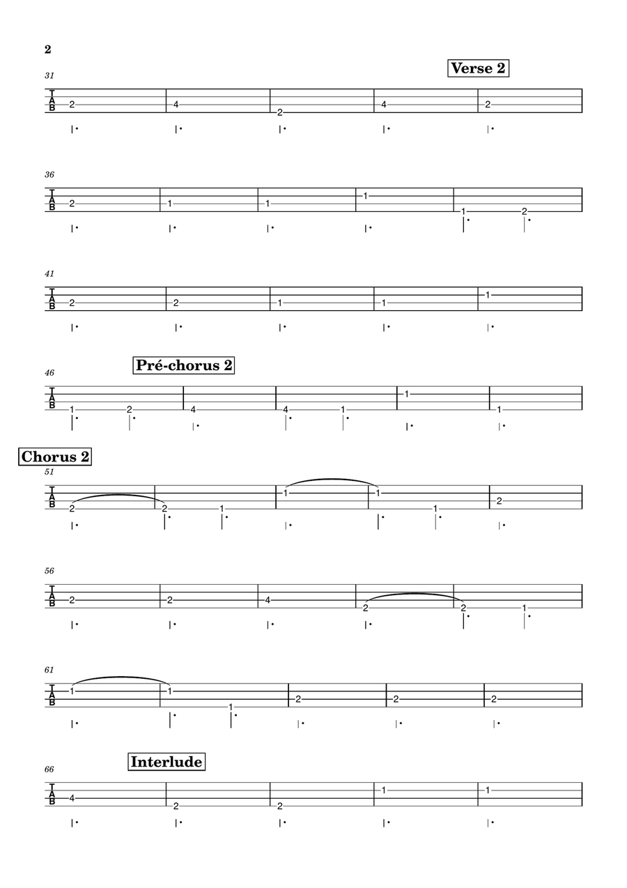 A Thousand Years Guitar Tablature scores gallery preview page 2