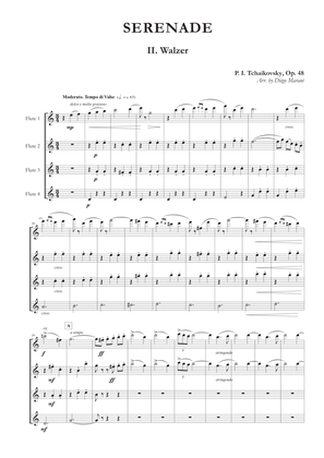 "Walzer" from Serenade Op. 48 for Flute Quartet