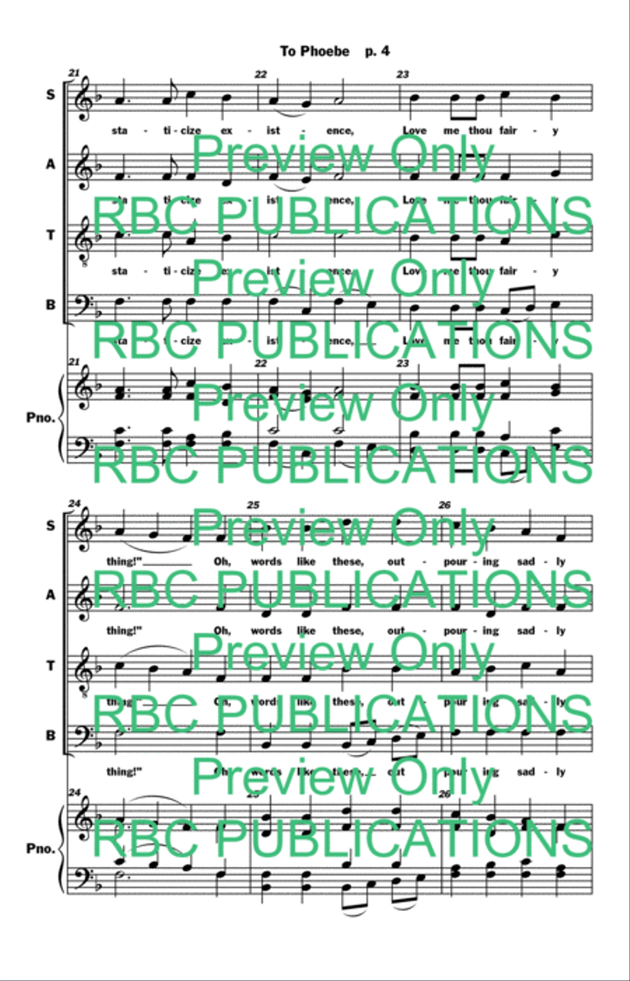 To Phoebe 4-Part scores gallery preview page 7