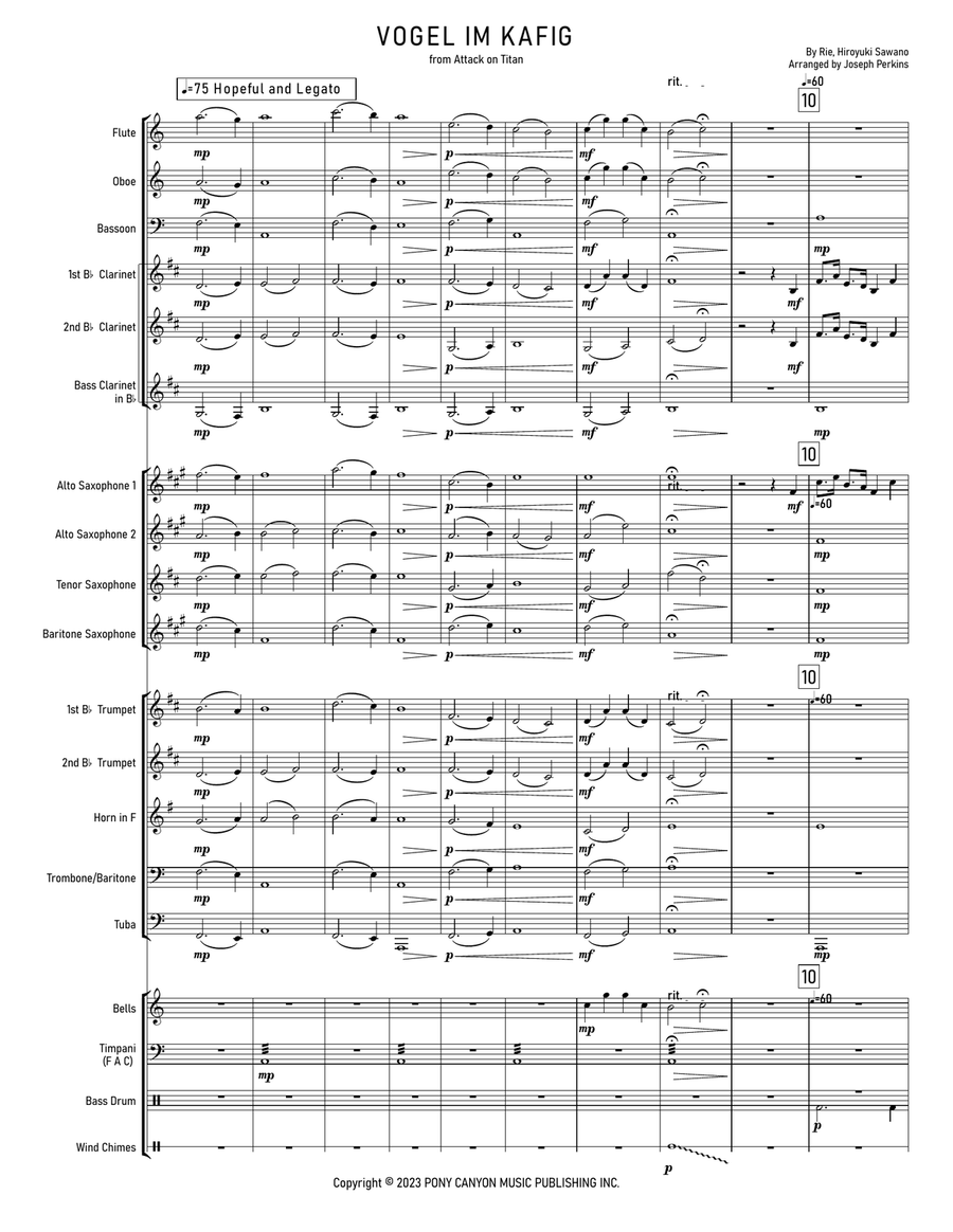 Vogel Im Kafig Concert Band scores gallery preview page 3