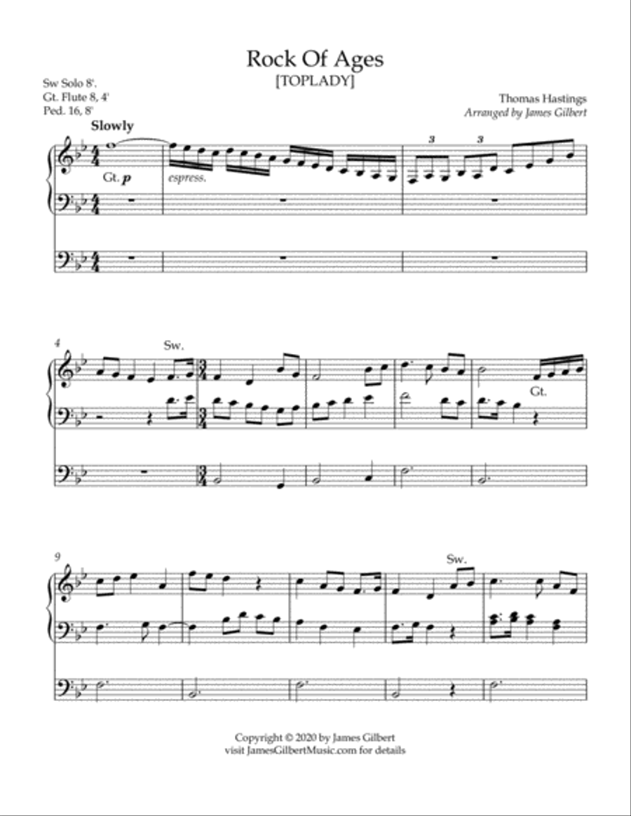Rock Of Ages Rock Of Ages Organ Solo scores gallery preview page 2