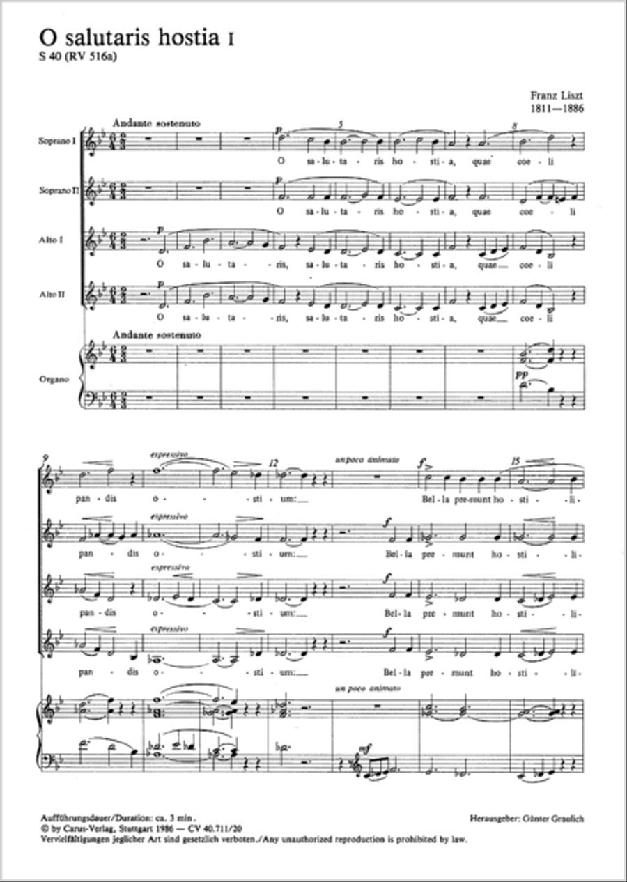 O salutaris hostia SSAA scores gallery preview page 2