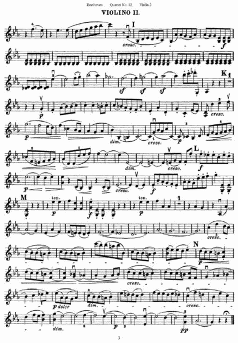 L. v. Beethoven - Quartet No. 12 in Eb MAjor Op. 127