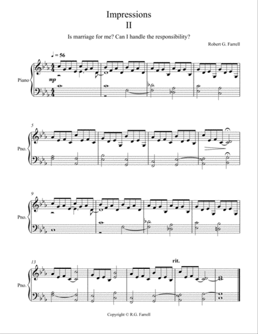 Impressions - #2 Piano Solo scores gallery preview page 1