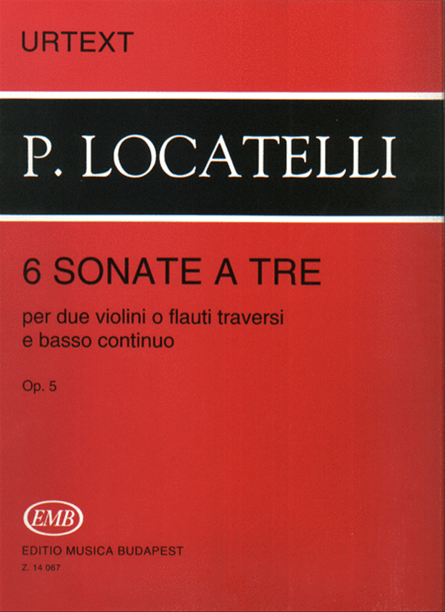 6 Sonate a tre per due violini o flauti traversi e Flute scores gallery preview page 1