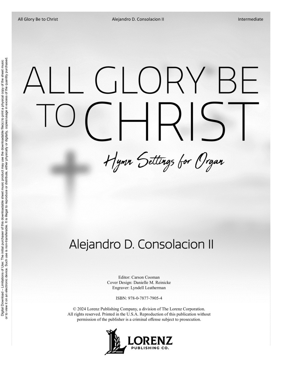 All Glory Be to Christ Organ scores gallery preview page 1