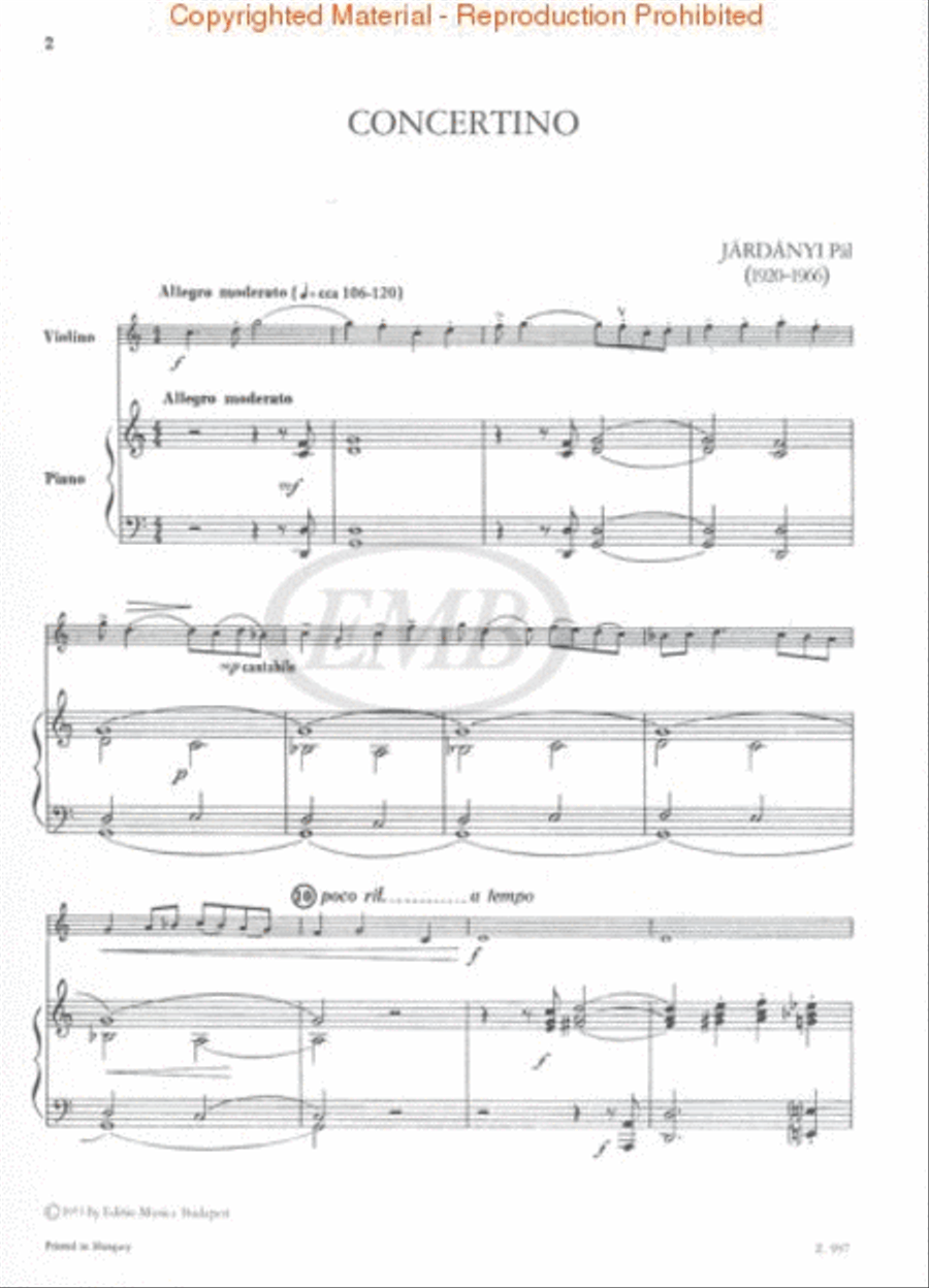 Concertino Violin Solo scores gallery preview page 3