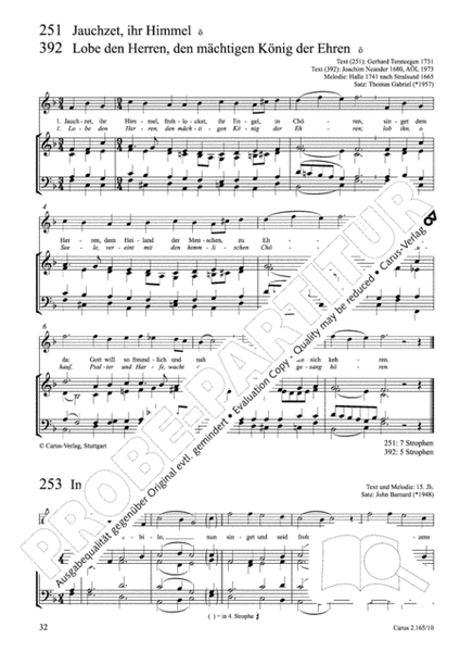 Musizierband zum Chorbuch Gotteslob, Spielpartitur in C