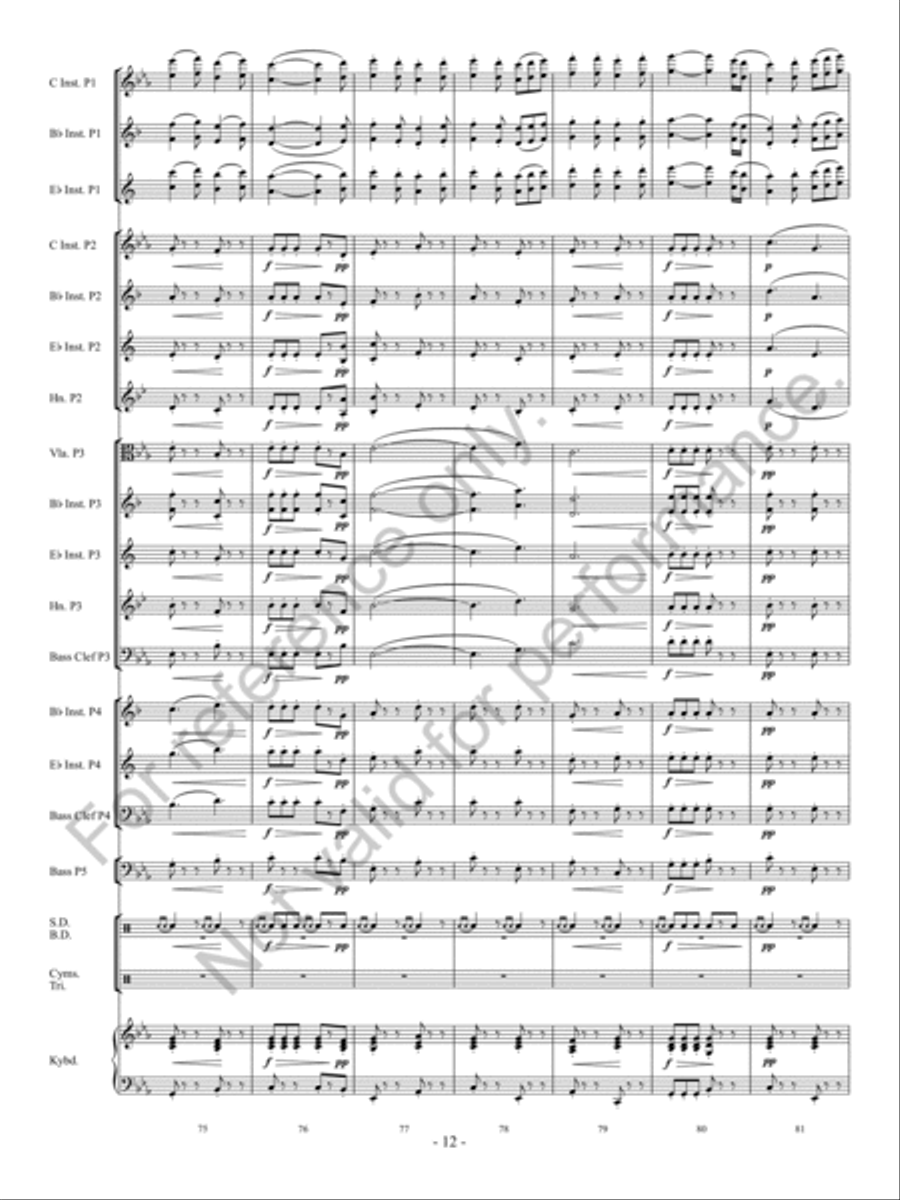 Folk Songs From Somerset Concert Band scores gallery preview page 13
