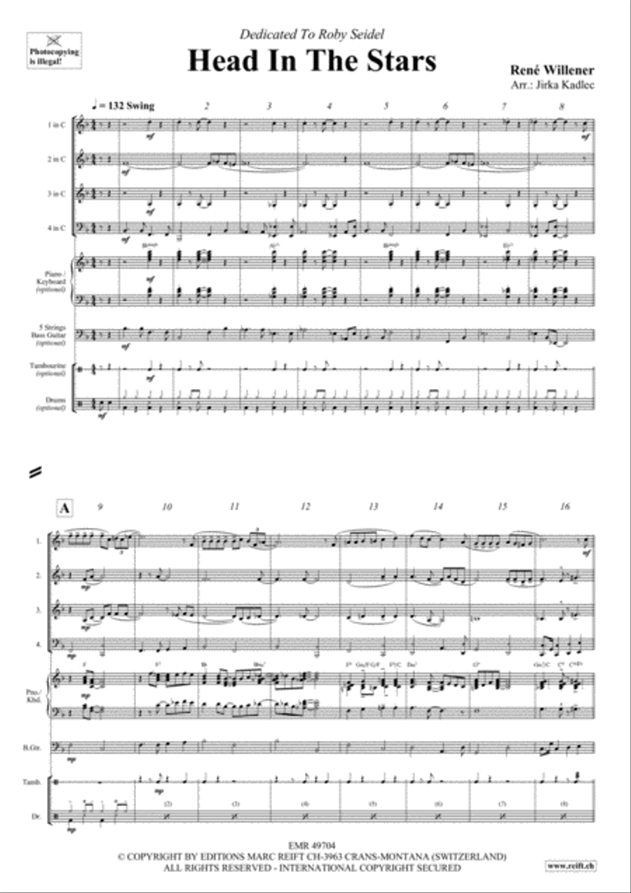 Head In The Stars Brass Quartet scores gallery preview page 3