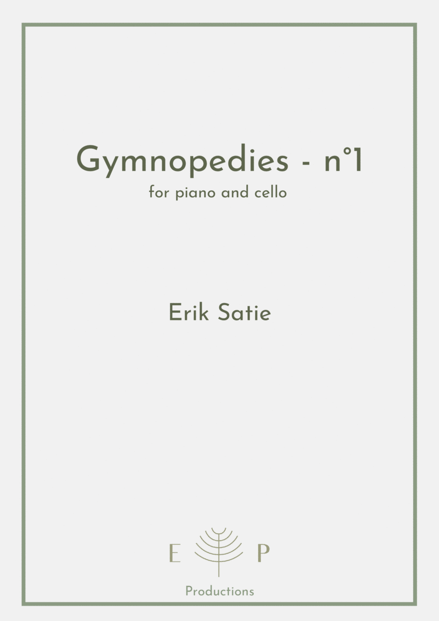 Gymnopedie - n°1 for cello and piano Piano scores gallery preview page 1