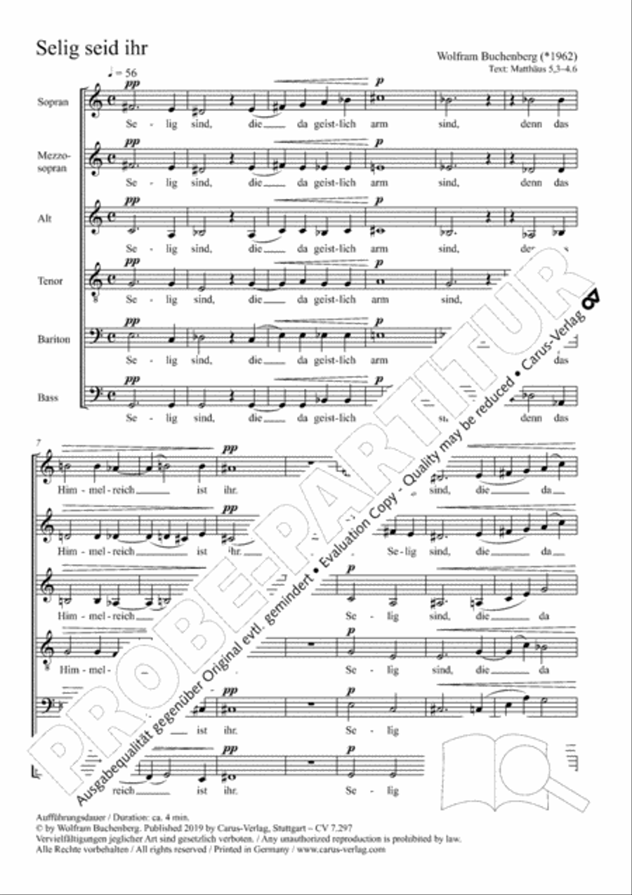 Selig seid ihr Score scores gallery preview page 2