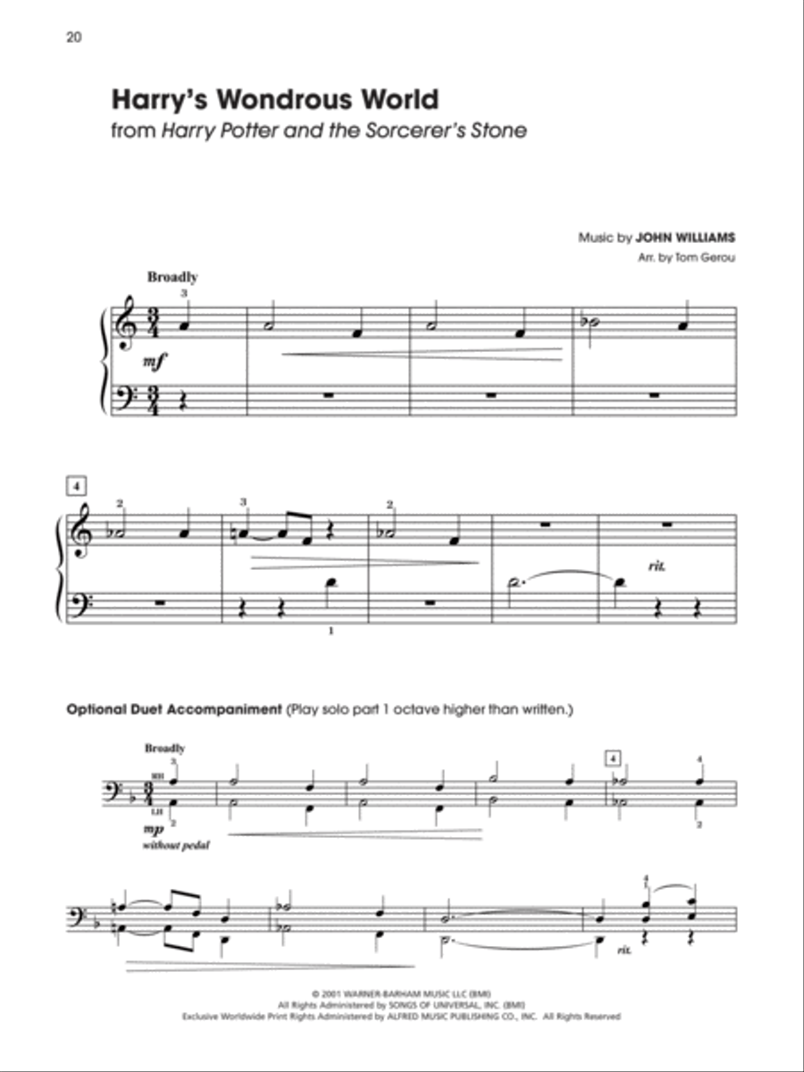 Harry Potter -- Sheet Music from the Complete Film Series Easy Piano scores gallery preview page 6