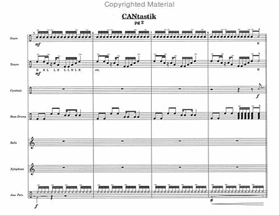 CANtastik CANtastik Percussion Ensemble scores gallery preview page 4