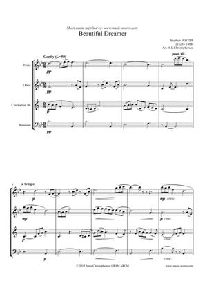 Beautiful Dreamer - Wind Quartet (Flute, Oboe, Clarinet and Bassoon)