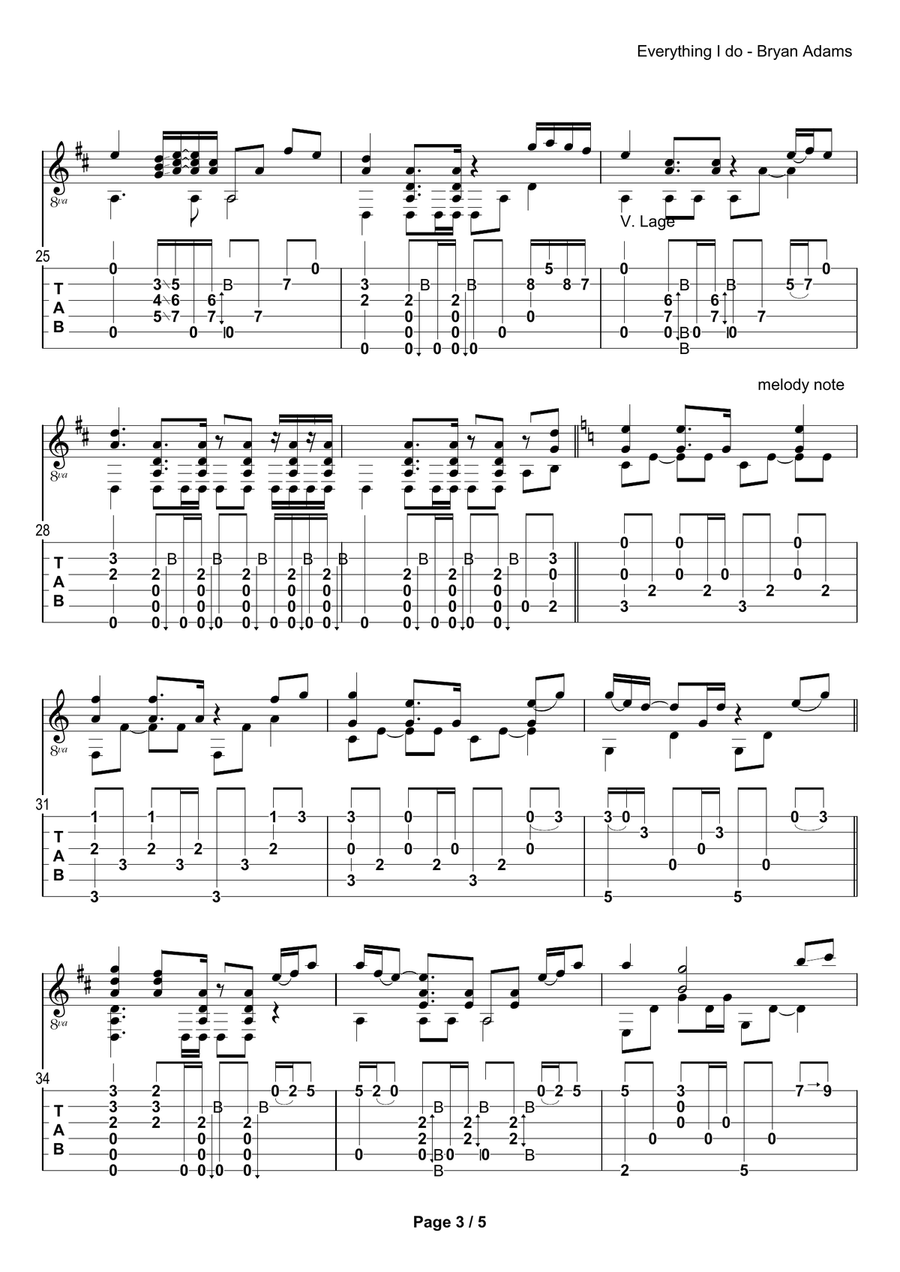 (Everything I Do) I Do It For You Acoustic Guitar scores gallery preview page 3