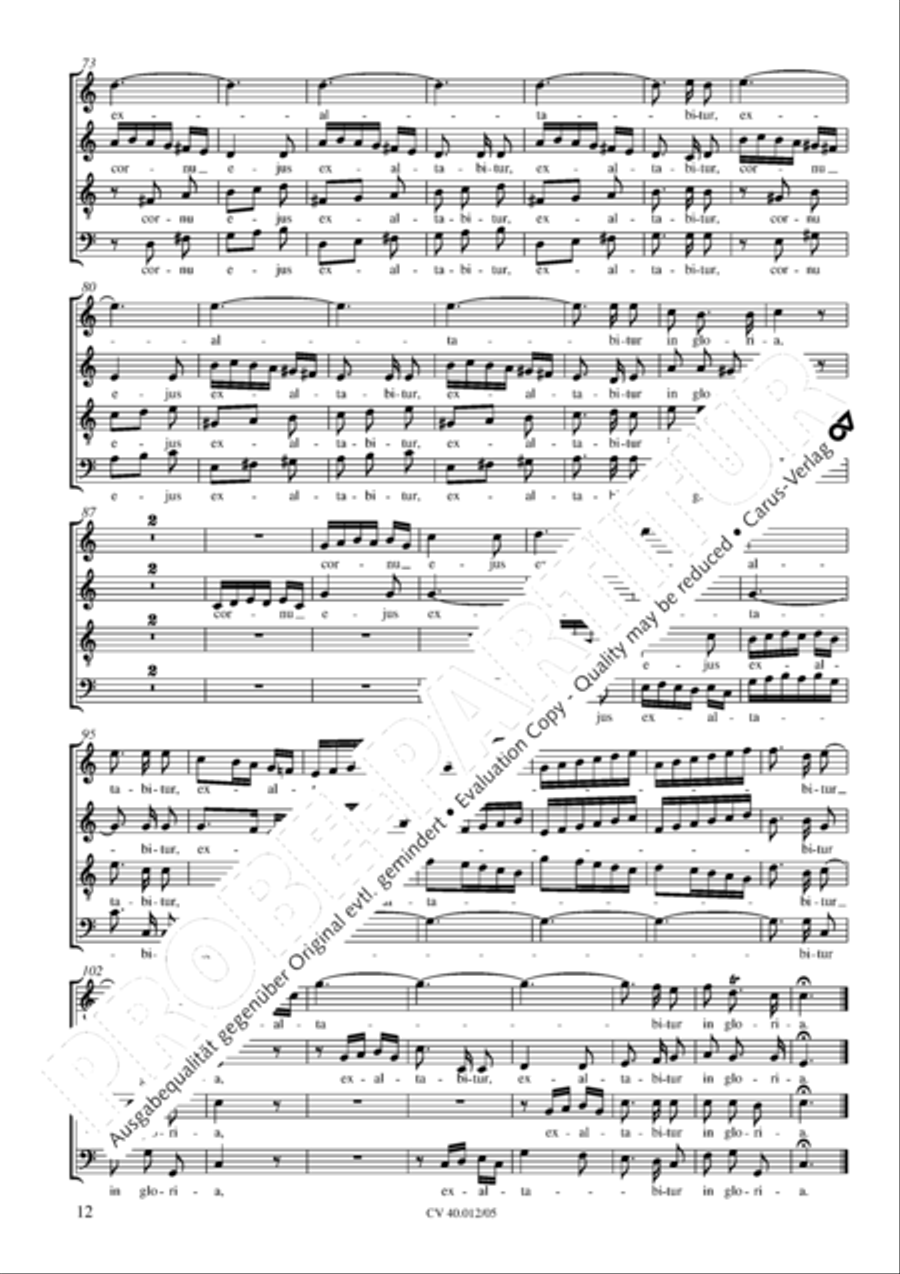 Beatus vir (How blest is he) Psalm 111 4-Part scores gallery preview page 13