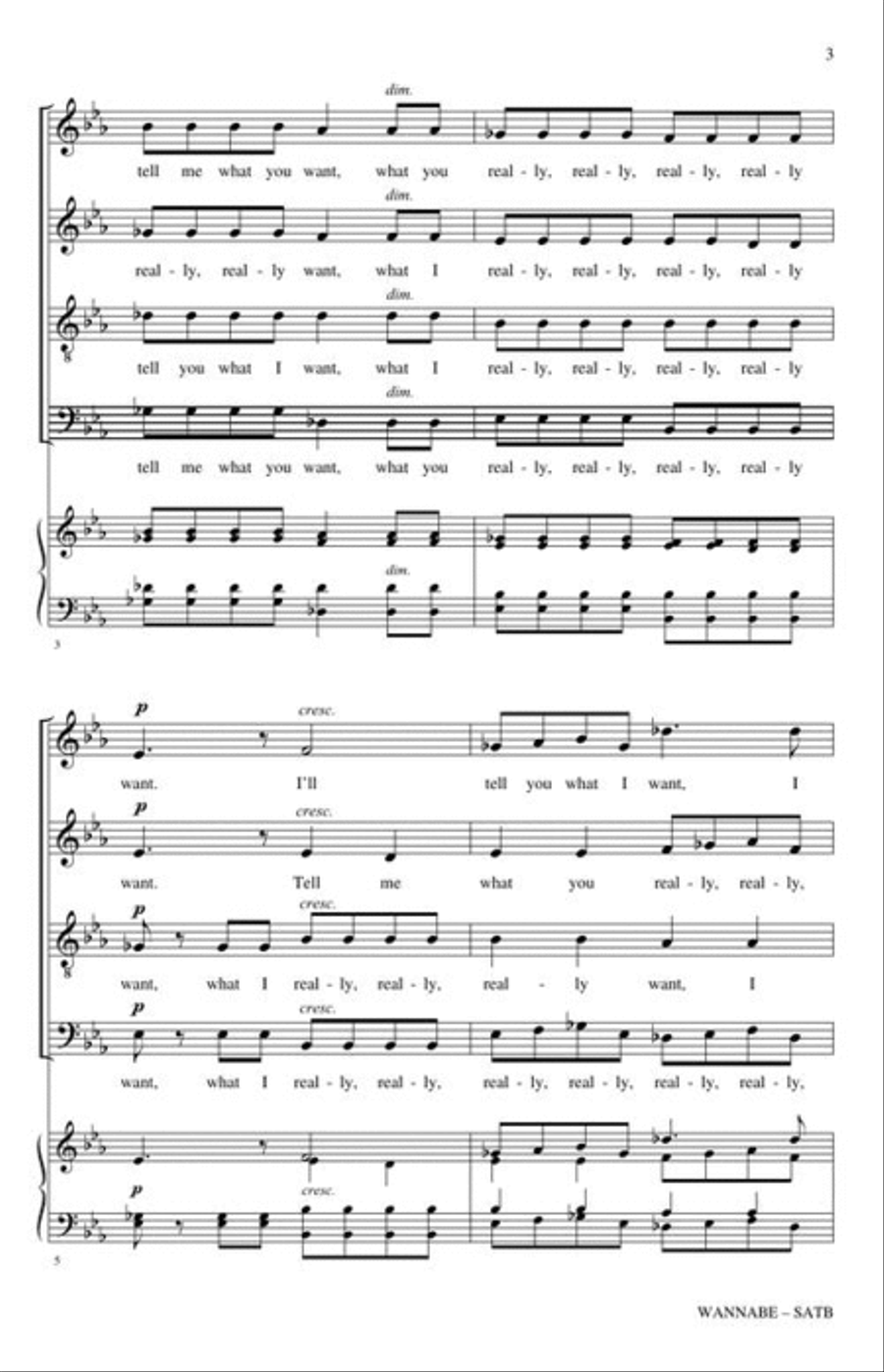 Wannabe (As an English Madrigal)