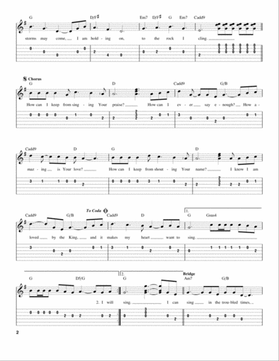 How Can I Keep From Singing Acoustic Guitar scores gallery preview page 2