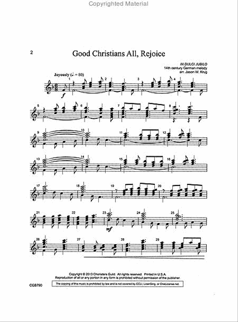 Christmas Carols for Twelve Bells Handbell Choir scores gallery preview page 2