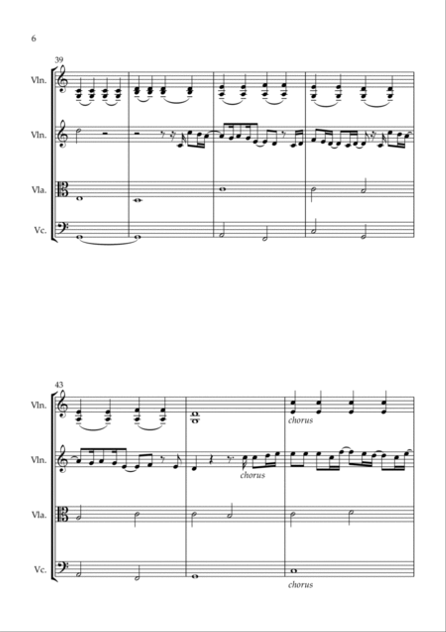 I Guess I'm In Love String Quartet scores gallery preview page 6