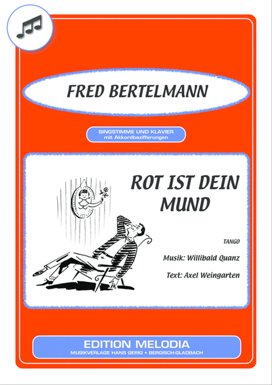 Rot ist dein Mund Rot ist dein Mund Piano, Vocal, Guitar scores gallery preview page 1