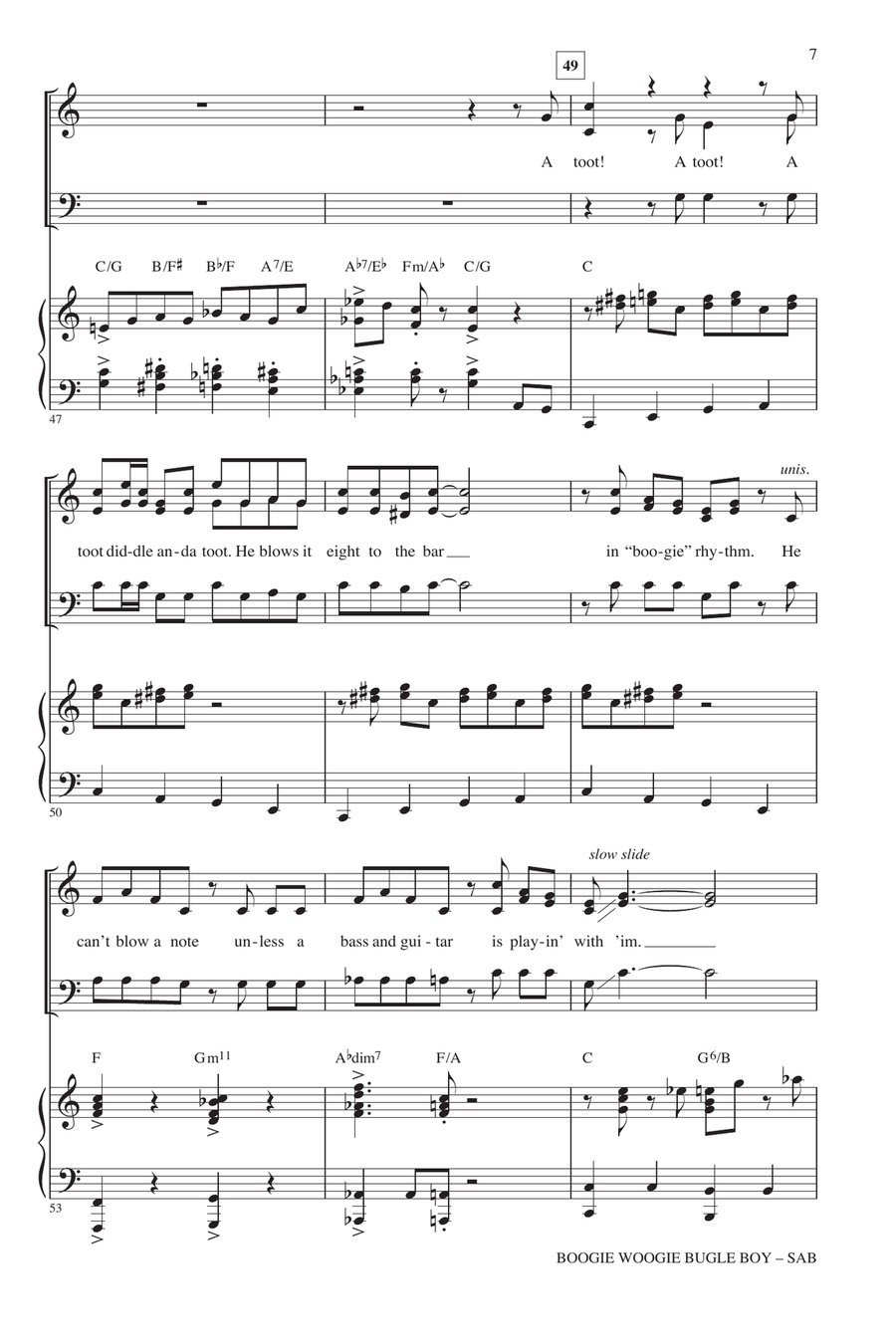 Boogie Woogie Bugle Boy (arr. Mark Brymer) 3-Part scores gallery preview page 6