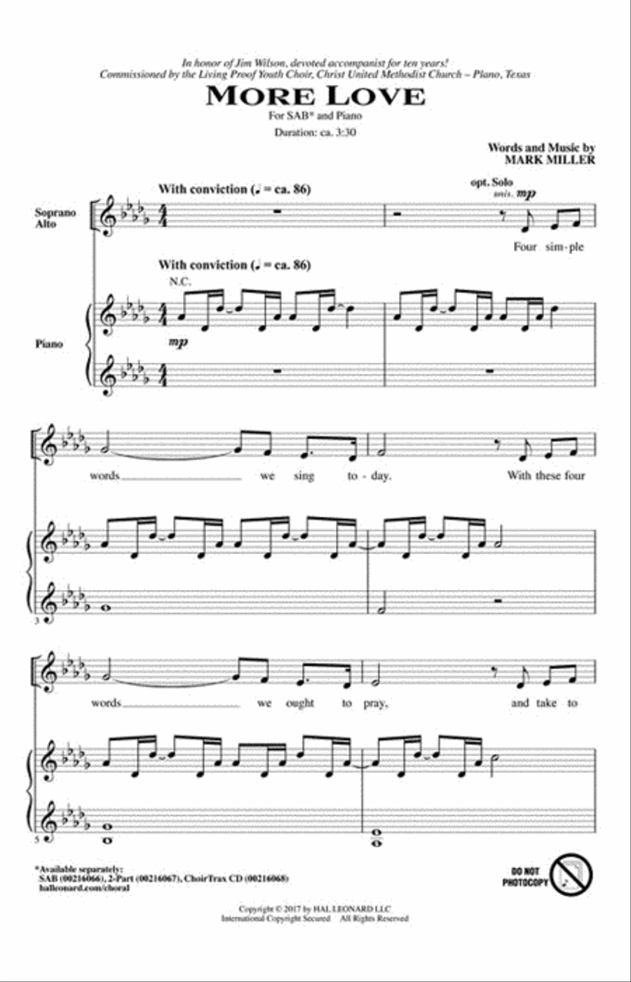 More Love 3-Part scores gallery preview page 2