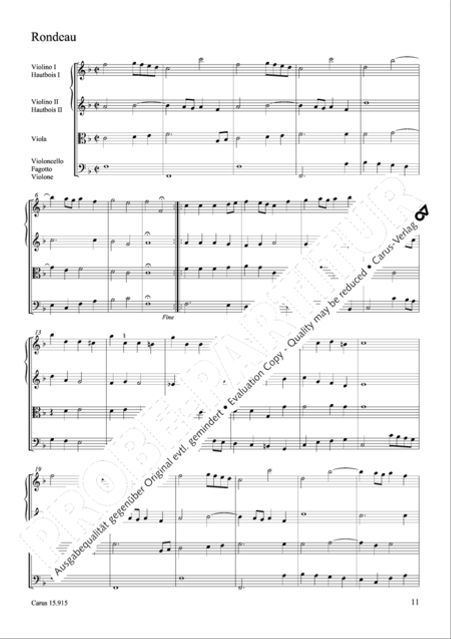 Suite in C minor Oboe scores gallery preview page 12