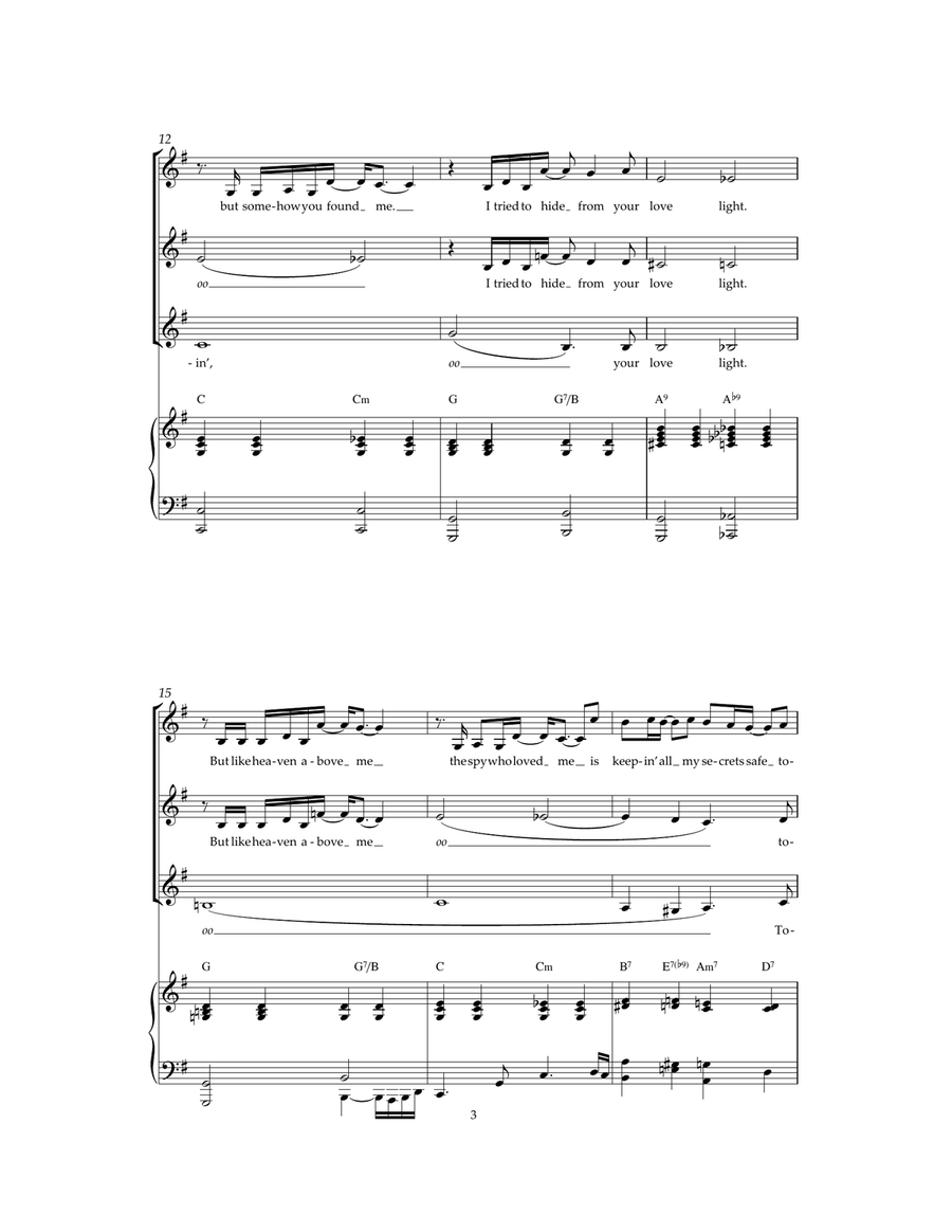 Nobody Does It Better Choir scores gallery preview page 3