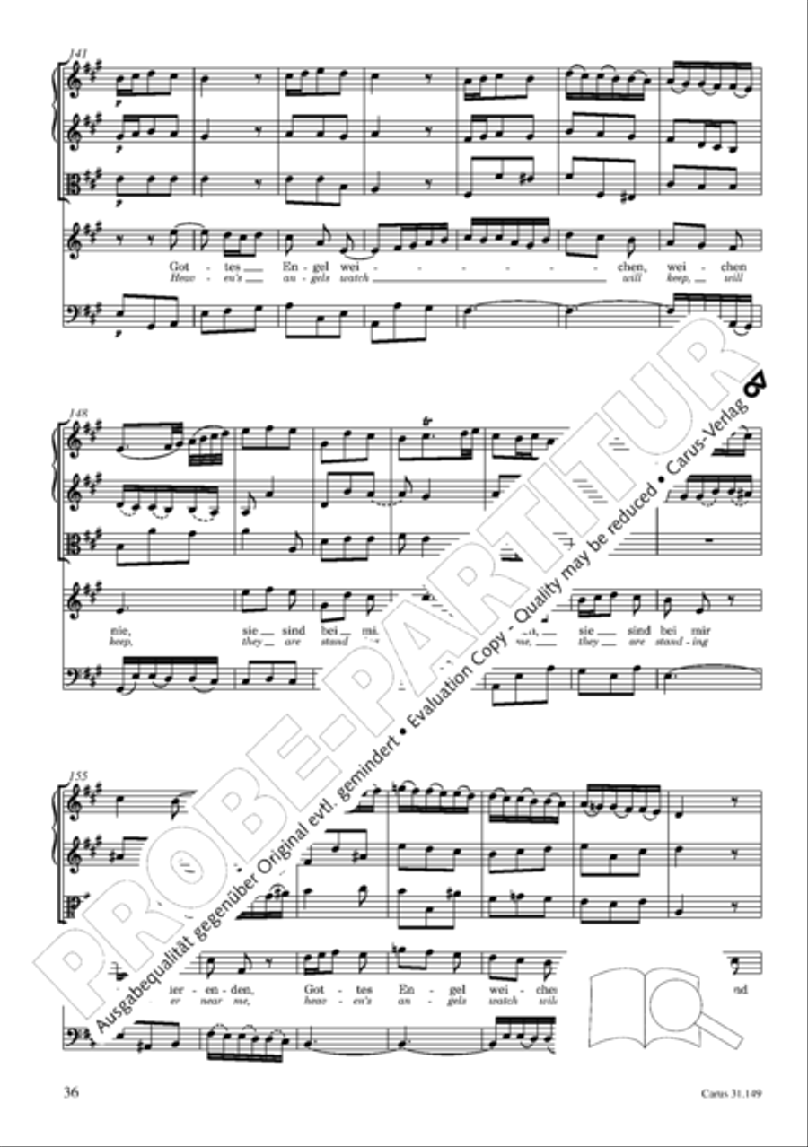 The voice of rejoicing and hope (Man singet mit Freuden vom Sieg) 4-Part scores gallery preview page 37